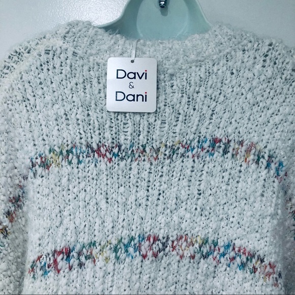 DAVI & DANI PLUS SIZE STRIPED SIDE SLIT SWEATER.SIZE 3 XL - Picture 9 of 10